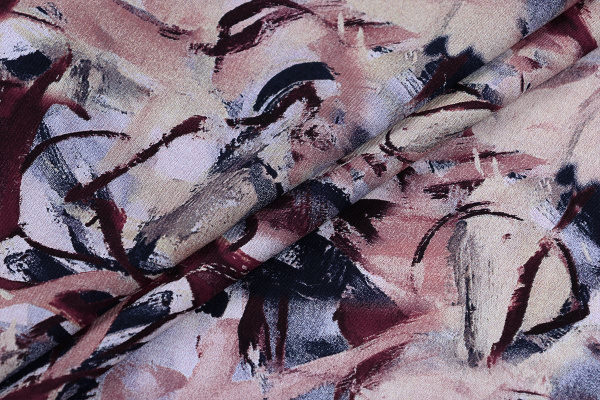 Ткань плательно-блузочная штапель, Maks Style, вискоза 100%, акварель, арт. 3763/18 D-2 С-2