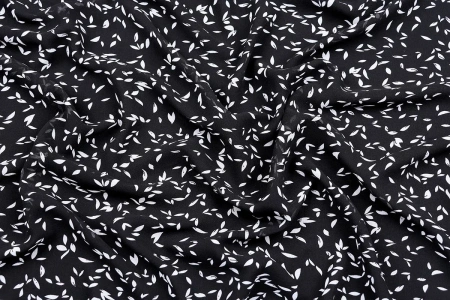 Ткань плательно-блузочная шифон, Maks Style, листья, арт MS- 2245 D-2