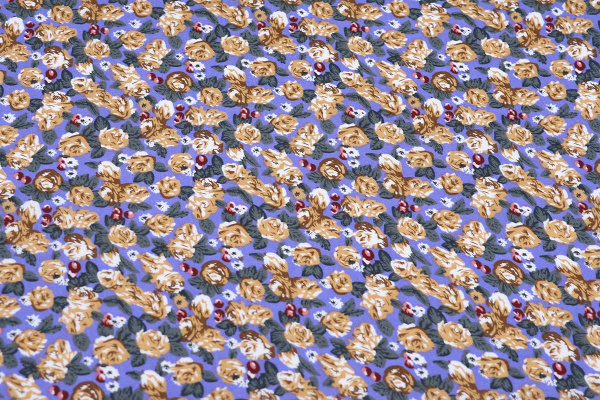 Ткань плательно-блузочная штапель, Maks Style, вискоза 100%, цветочный принт, арт. MS-1180 D-4