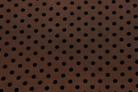 Ткань плательно-блузочная штапель, Maks Style, вискоза 100%, шоколадный принт горох, арт. MS- 1146 D-28 С-3