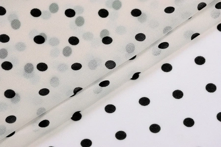 Ткань плательно-блузочная шифон, Maks Style, горох, арт MS- 1116 D-B02ZH1085 C-6