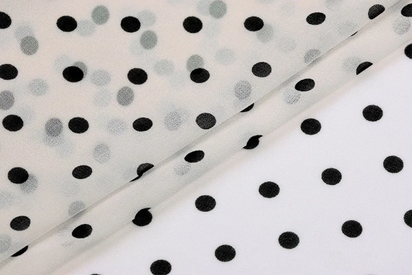 Ткань плательно-блузочная шифон, Maks Style, горох, арт MS- 1116 D-B02ZH1085 C-6