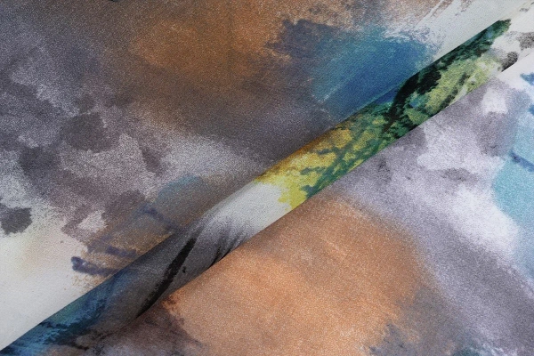 Ткань плательно-блузочная шифон, Maks Style, акварель, арт MS- 2238 D-4