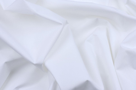 Ткань плательно-блузочная хлопок поплин однотонный, Maks Style, хлопок 100%, цвет белый, арт. 1159 D-1