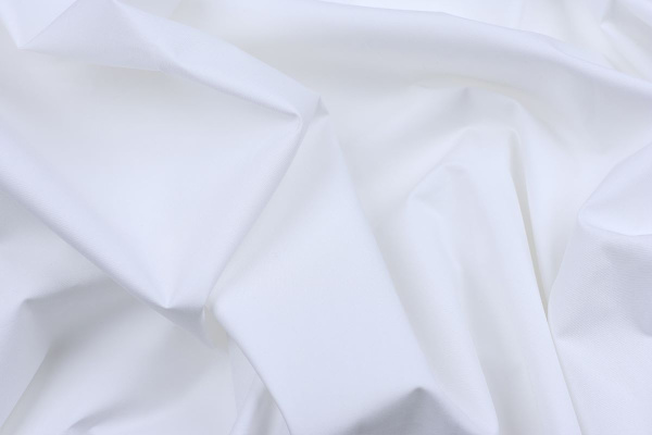 Ткань плательно-блузочная хлопок поплин однотонный, Maks Style, хлопок 100%, цвет белый, арт. 1159 D-1