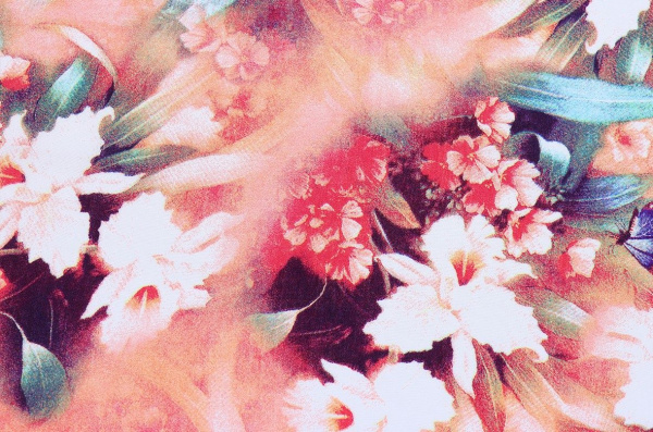 Ткань плательно-блузочная штапель, Maks Style, вискоза 100%, цветочный принт, арт. MS-2547 D-8