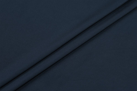 Ткань плательно-блузочная однотонная Армани шелк, Maks Style, цвет темно-синий, арт 1132 D-33