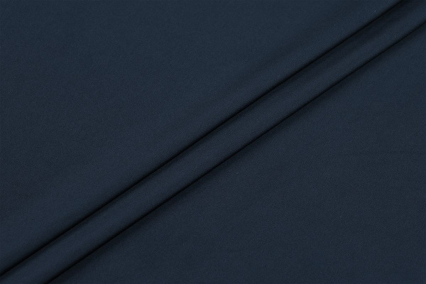 Ткань плательно-блузочная однотонная Армани шелк, Maks Style, цвет темно-синий, арт 1132 D-33