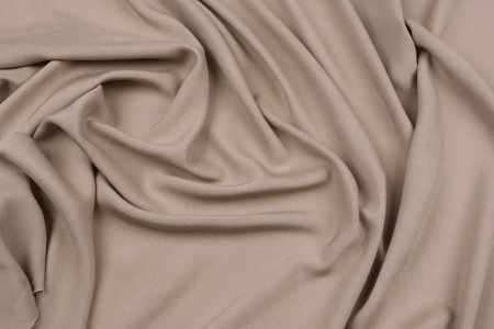 Ткань плательно-блузочная штапель однотонный, Maks Style, вискоза 100%, цвет бежевый, арт. MS- 2453 D-29