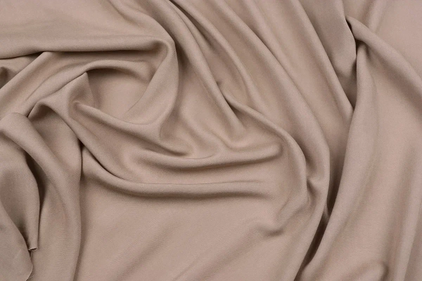 Ткань плательно-блузочная штапель однотонный, Maks Style, вискоза 100%, цвет бежевый, арт. MS- 2453 D-29