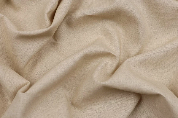 Ткань плательно-костюмная лён вискоза однотонная, Maks Style, цвет бежевый, арт. MS- 1161 D-3
