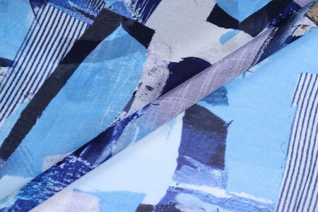 Ткань плательно-блузочная шифон, Maks Style, акварель, арт MS- 2238 D-3