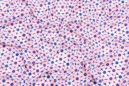 Ткань плательно-блузочная шифон, Maks Style, цветочный принт, арт. 1127 