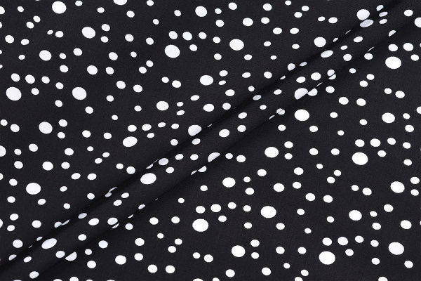 Ткань плательно-блузочная штапель, Maks Style, вискоза 100%, горох, арт. 1146 D-32 С-3