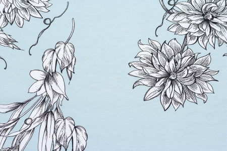 Ткань плательно-блузочная вискоза нейлон, Maks Style, вискоза 80%, нейлон 20%, цветочный принт, арт. MS- 1120 D- 4 С- 1