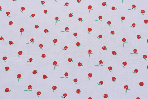 Ткань плательно-блузочная штапель, Maks Style, вискоза 100%, ткань серо-розовая принт ягоды, арт. 4203 D-2030 С-8