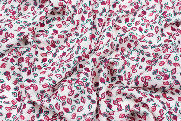 Ткань плательно-блузочная штапель, Maks Style, вискоза 100%, листья, арт. MS-1120-1 D-21