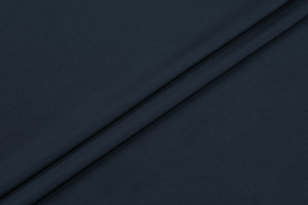 Ткань плательно-блузочная однотонная Армани шелк, Maks Style, цвет темно-синий, арт 1132 D-28