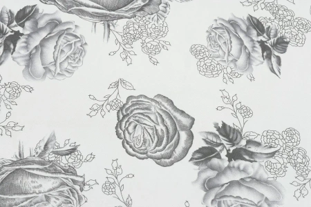 Ткань плательно-блузочная шифон,  Maks Style, цветочный принт, арт 3778 D-1009990 C-3