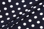 Ткань плательно-блузочная штапель, Maks Style, вискоза 100%, темно-синий принт горох, арт. MS- 1146 D-29 С-1