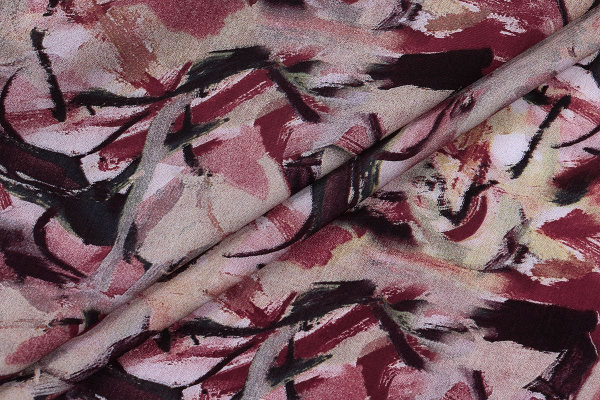 Ткань плательно-блузочная штапель, Maks Style, вискоза 100%, акварель, арт. 3763/18 D-2 С-1