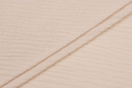 Ткань плательно-блузочная муслин однотонный, Maks Style, хлопок 100%, цвет бежевый, арт. 1162 D-3