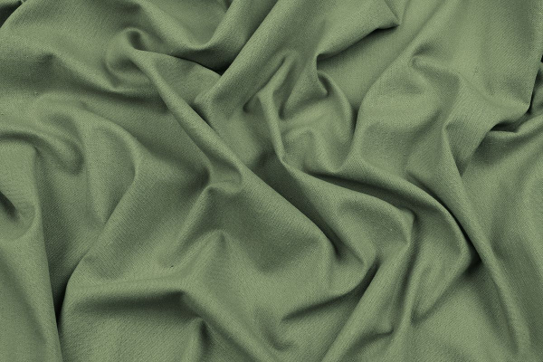 Ткань плательно-костюмная лён вискоза хлопок однотонный, Maks Style, цвет хаки, арт. MS- 1160 D-11
