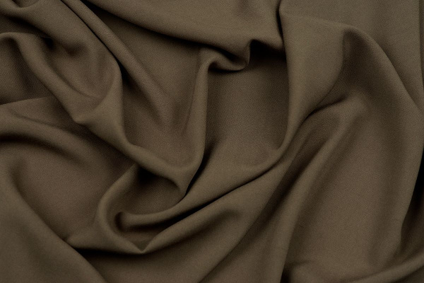 Ткань плательно-блузочная штапель однотонный, Maks Style, вискоза 100%, цвет коричневый, арт. MS- 2453 D-16