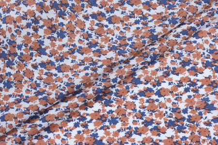 Ткань плательно-блузочная штапель, Maks Style, вискоза 100%, цветочный принт, арт. MS- 1197 D-27