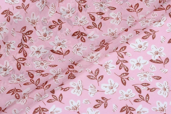 Ткань плательно-блузочная шифон, Maks Style, цветочный принт, арт MS- 1234 D-74 C-1