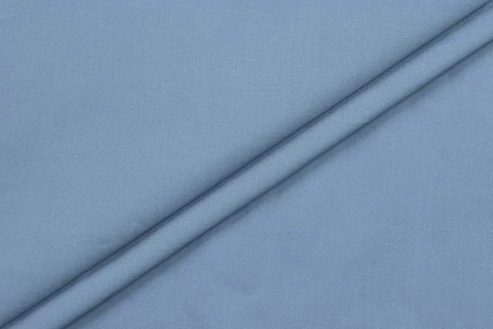 Ткань плательно-блузочная хлопок поплин однотонный, Maks Style, хлопок 100%, цвет синий, арт. 1159 D-7