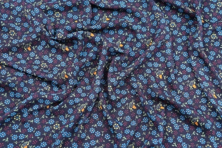 Ткань плательно-блузочная шифон, Maks Style, цветочный принт, арт. MS- 1127 D-10 C-2