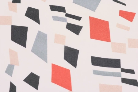 Ткань плательно-блузочная шифон, Maks Style, геометрия, арт MS- 1234 D-LA21001-86 C-2