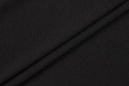 Ткань плательно-блузочная штапель однотонный, Maks Style, вискоза 100%, цвет черный, арт. MS- 2453 D-26