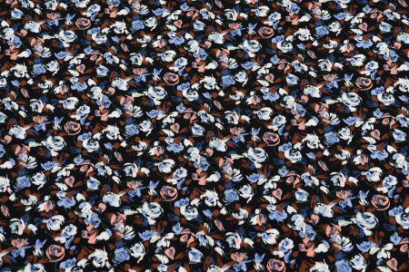 Ткань плательно-блузочная штапель, Maks Style, вискоза 100%, цветочный принт, арт. MS-1180 D-5