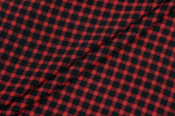 Ткань плательно-блузочная штапель, Maks Style, вискоза 100%, клетка, арт. SI-3096/17 D-1