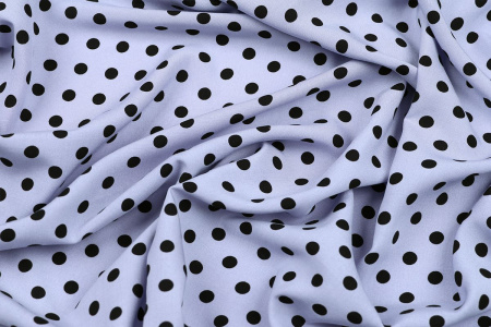 Ткань плательно-блузочная штапель, Maks Style, вискоза 100%, фиолетовый принт горох, арт. MS- 1146 D-28 С-4