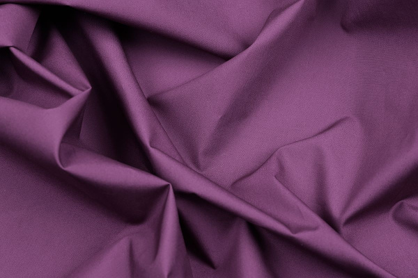 Ткань плательно-блузочная хлопок поплин однотонный, Maks Style, хлопок 100%, цвет фиолетовый, арт. 1159 D-16