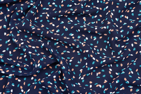 Ткань плательно-блузочная шифон, Maks Style, камушки, арт MS- 1195 D-7 C-1