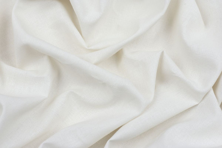 Ткань плательно-костюмная лён вискоза однотонная, Maks Style, цвет молочный, арт. MS- 1161 D-2