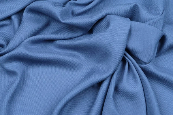 Ткань плательно-блузочная вискоза твил однотонный, Maks Style, вискоза 100%, цвет синий, арт. 2881 D-14