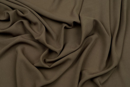 Ткань плательно-блузочная штапель однотонный, Maks Style, вискоза 100%, цвет коричневый, арт. MS- 2453 D-16