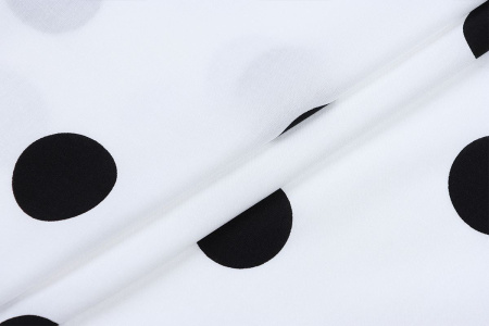 Ткань плательно-блузочная штапель, Maks Style, вискоза 100%, горох, арт. MS- 1187 D-39 С-1