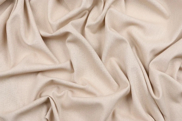 Ткань плательно-костюмная лён вискоза хлопок однотонный, Maks Style, цвет бежевый, арт. MS- 1160 D-3