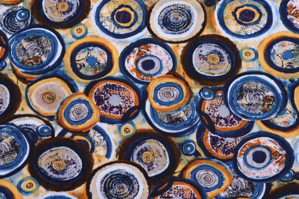 Ткань плательно-блузочная штапель, Maks Style, вискоза 100%, абстракция арт. 1215 D- 9