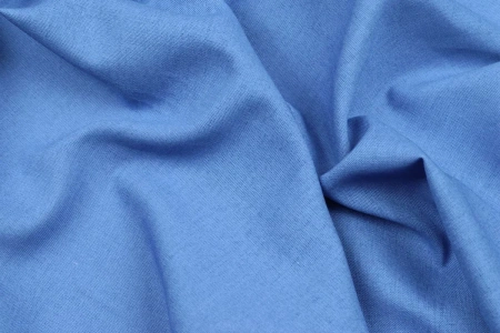 Ткань плательно-костюмная лён вискоза хлопок однотонный, Maks Style, цвет синий, арт. MS- 1160 D-8