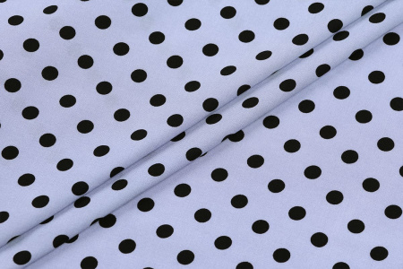 Ткань плательно-блузочная штапель, Maks Style, вискоза 100%, фиолетовый принт горох, арт. MS- 1146 D-28 С-4