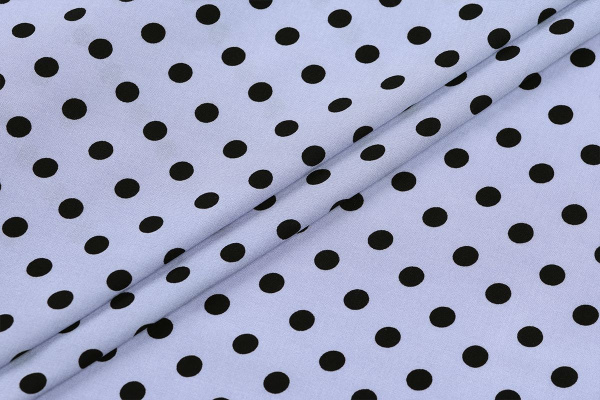 Ткань плательно-блузочная штапель, Maks Style, вискоза 100%, фиолетовый принт горох, арт. MS- 1146 D-28 С-4