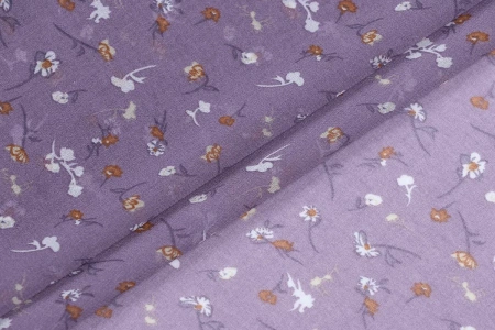 Ткань плательно-блузочная шифон, Maks Style, цветочный принт, арт MS- 1242 D-2 C-1