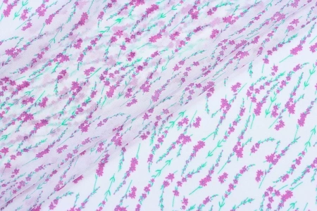 Ткань плательно-блузочная шифон, Maks Style, цветочный принт, арт MS- 1234 D-61 C-1